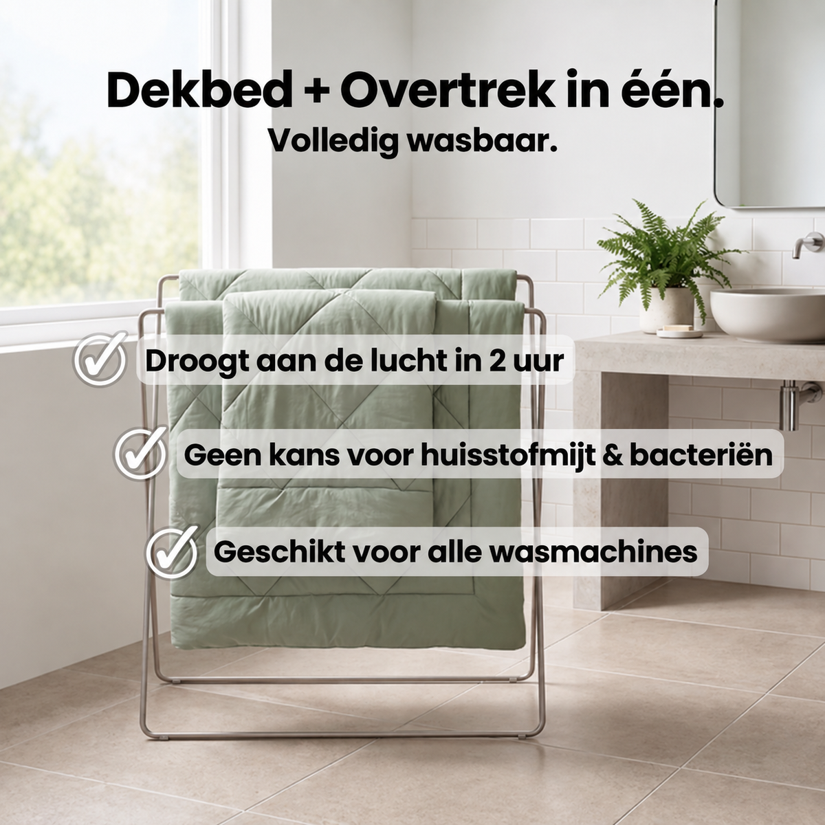 SoftSleep® 2-in-1 dekbed zonder apart dekbedovertrek